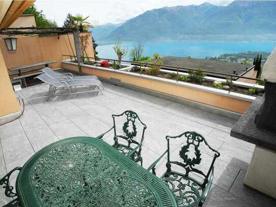 Einmalige 5,5-Zimmer Duplex-Wohnung mit unverbaubaren Blick auf den Lago Maggiore