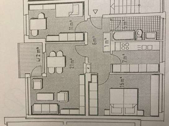 3 Zimmerwohnung im Erdgeschoss mit Balkon & Einbauküche