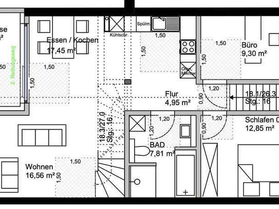 Geschmackvolle 5-Zimmer-DG-Wohnung mit gehobener Innenausstattung mit Balkon in Selfkant