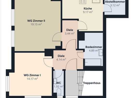 Gemütlichkeit ist Trumpf! 1 x WG-Zimmer in S-Untertürkheim, EBK, Abstellraum, gute Lage, sofort frei