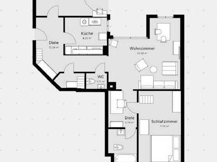 Modernisierte 3-Raum-Wohnung mit Balkon in Mannheim