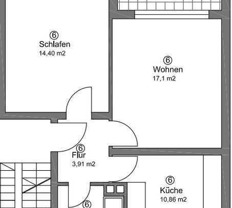 Helle und geräumige 2 Zi. Wohnung mit Balkon und Einzelgarage