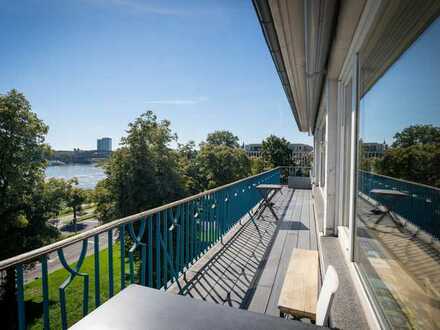 "Sein am Rhein" - Exklusives Penthouse mit 3 Balkonen in direkter Rheinlage