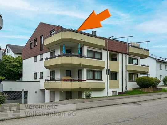 Sonnige Dachgeschosswohnung mit großzügiger Dachterrasse und schönem Ausblick