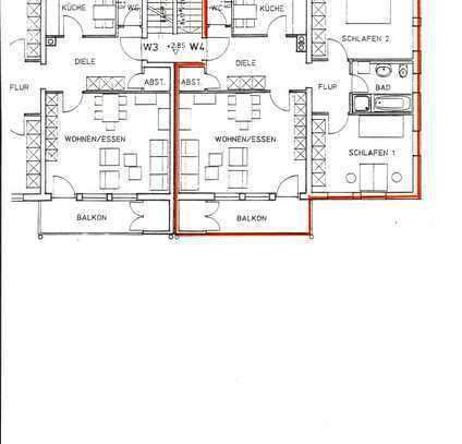 Freundliche 3-Zimmer-Wohnung mit Balkon in Welden