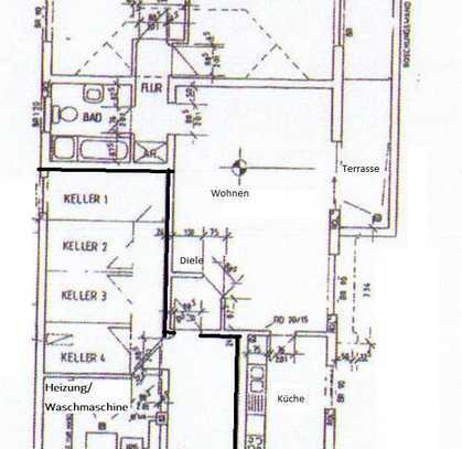 3 Zimmer Souterrain-Wohnung mit Terrasse in Rösrath