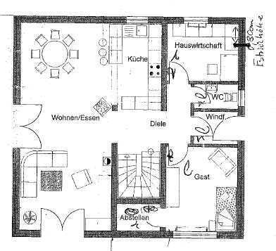 Schönes Einfamilienhaus teilmöbliert mit sehr viel Nutzfläche und Garten im ruhigen Bockschaft