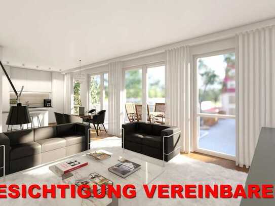 4-Zimmer-Wohnung mit großem Balkon und Blick in die Hausgärten