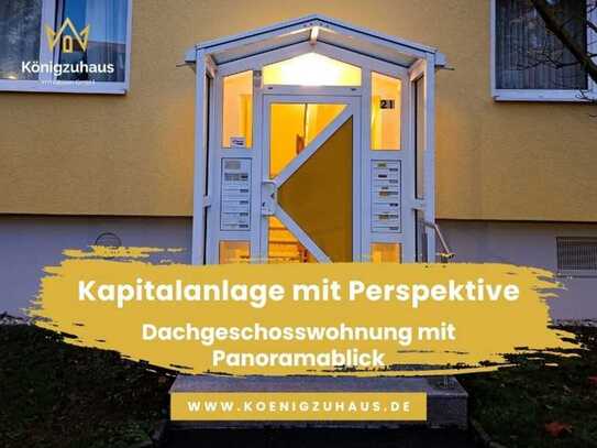 *** 5 % Rendite! *** Kapitalanlage mit Perspektive: Dachgeschosswohnung mit Panoramablick