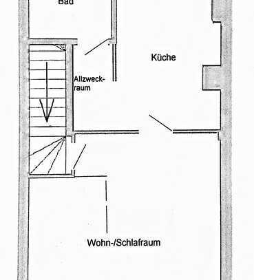 Freundliche und sanierte 1-Raum-DG-Wohnung in Köthen (Anhalt)