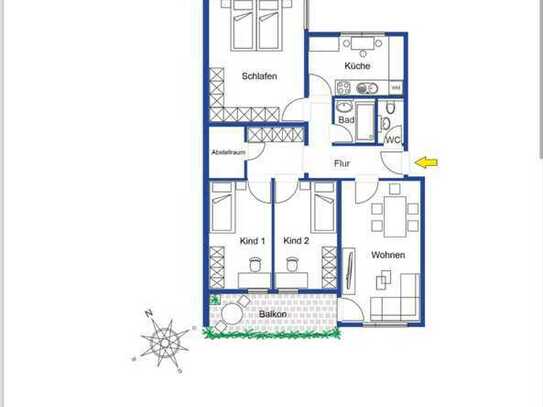 4-Zimmer Wohnung im Goldberg Nähe S-Bahn