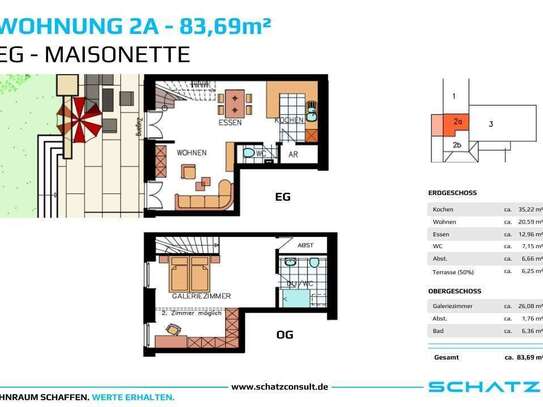 🏛️Sanierte denkmalgeschützte Maisonettewohnung mit Gartenanteil I 🍃 Wohnen im Naturpark I Nr. 2a