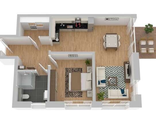 Energieeffiziente 2-Zimmer Erdgeschosswohnung im Neubaugebiet Mondscheinweg zu mieten