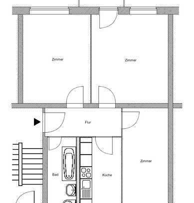 Sanierte 3 Zimmerwohnung mit Balkon