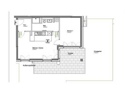 Selbstnutzung oder Kapitalanlage; 2 Zimmer mit südlicher Terrasse & Garten als Erstbezug im Neubau