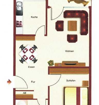 Moderne 2-Zimmer-Wohnung mit Balkon in zentraler Lage – Perfekt für Singles oder Paare!