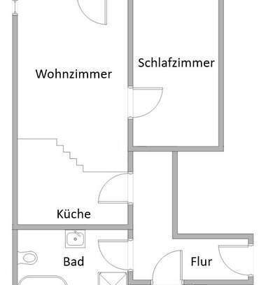 Möbliert & modernisierte Wohnung mit 2 Zimmern und Balkon inkl. aller NK