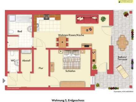 Baujahr 2020 - Moderne Eigentumswohnung im Erdgeschoss mit Terrasse und Garten in Borken