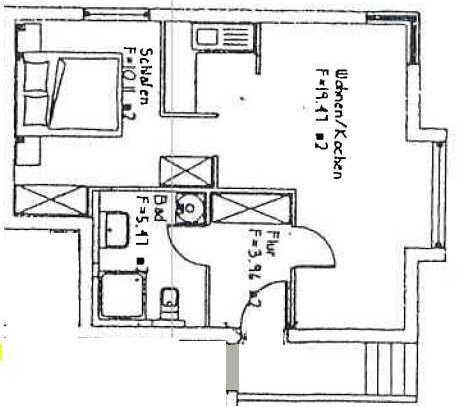 helle 2 Zimmer Souterrainwohnung mit Kochnische in Friedberg/Hess