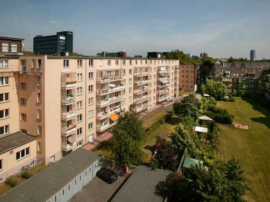 Rheinpark Golzheim: 3-Zimmer-Wohnung mit Charme und grossem Balkon im Erdgeschoss, WE 35