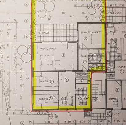 4,5 Zimmerwohnung im EG mit Terrasse/Garten, großem Keller und Tiefgarage + Parkplatz