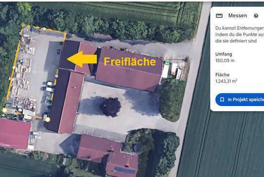 Gewerbehalle mit Büros und Freifläche