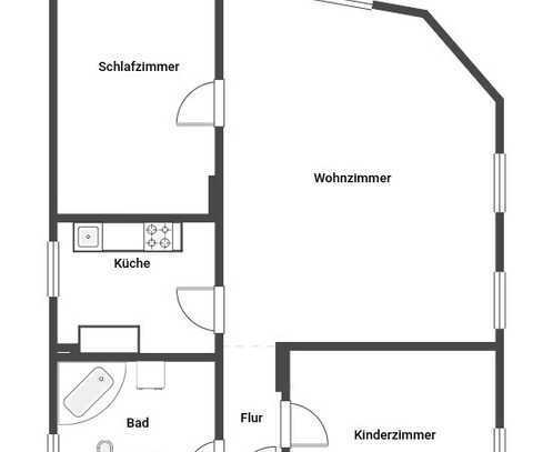 Attraktive moderne 3-Raum-Wohnung in saniertem Mehrfamilienhaus in Dessau-Roßlau