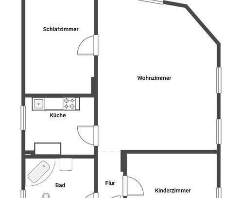 Attraktive moderne 3-Raum-Wohnung in saniertem Mehrfamilienhaus in Dessau-Roßlau