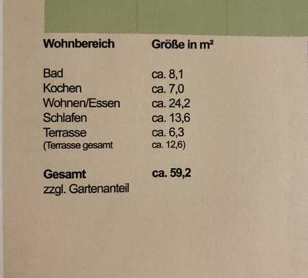 Schöne Zwei-Zimmerwohnung mit Garten in Marktheidenfeld/ Altfeld zu vermieten