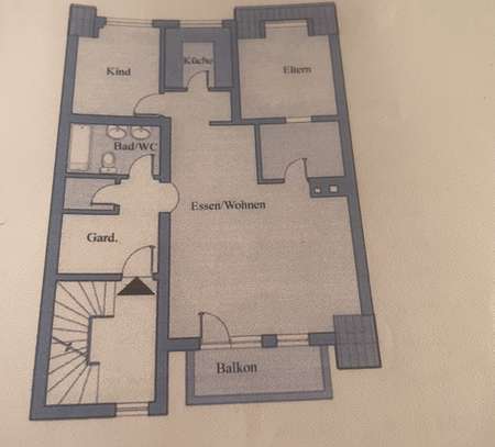 Sanierte 3-Raum-Wohnung mit Balkon und Einbauküche in Hattersheim