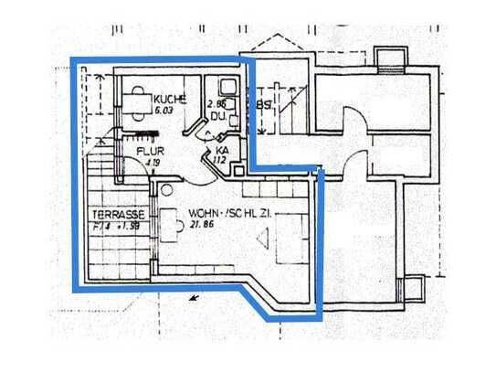 Gemütliche 1-Zimmer-Wohnung mit Terasse und Einbauküche in Kirchheim