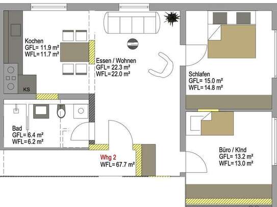 Erstbezug: 3,5-Zimmer-Wohnung in Waldtrudering