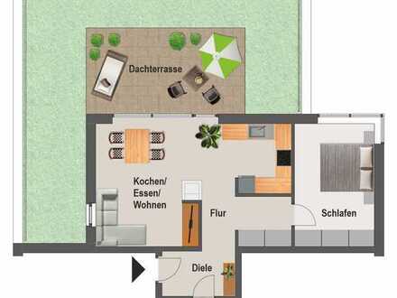 Geschmackvolle 2,5-Raum-Penthouse-Wohnung mit Dachterrasse und Einbauküche in Ellhofen