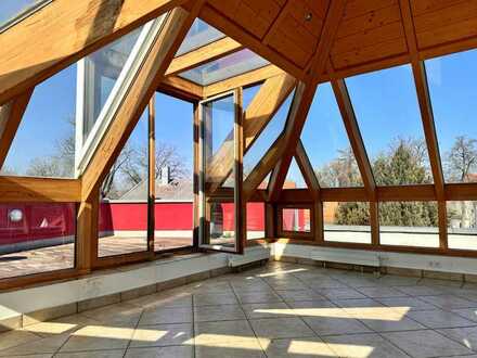 Sonnige 3-Zimmer-Wohnung mit Blick, Wohnküche und Dachterrasse