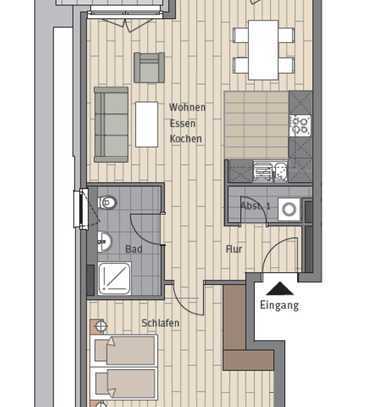 UNTERVERMIETUNG 6 Monate Penthouse 2-Zimmer-Wohnung / Einbauküche