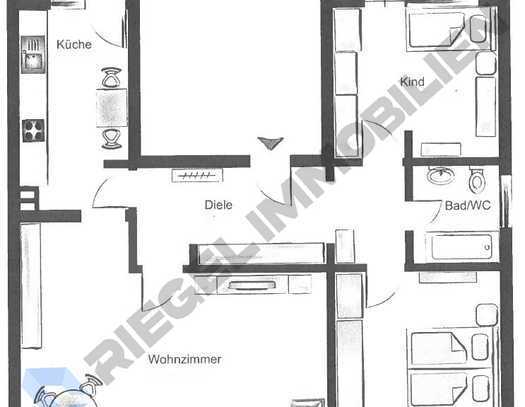 Sie hier? Wir auch! 103,00 m² große Eigentumswohnung mit 2 Balkonen in gesuchter Lage