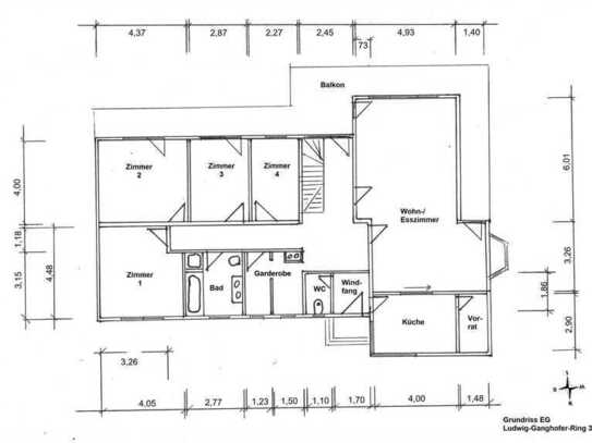 Freundliche 6-Zimmer-Erdgeschosswohnung mit Einbauküche in Kösching