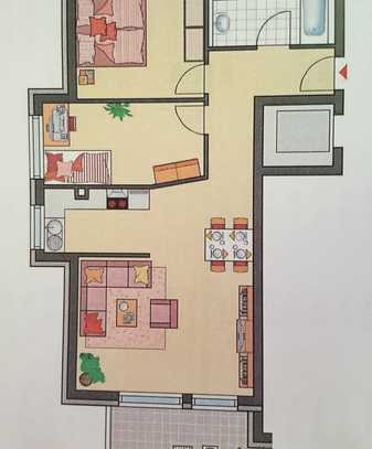 Stilvolle, neuwertige 3-Zimmer-Wohnung mit Balkon und Einbauküche in Marbach am Neckar