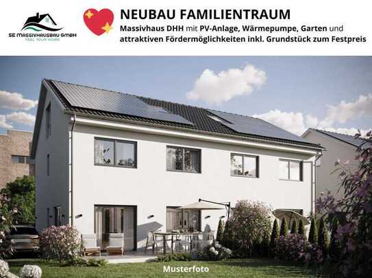 FAMILIENTRAUM - DHH mit PV, Wärmepumpe, Garten inkl. Grundstück zum Festpreis