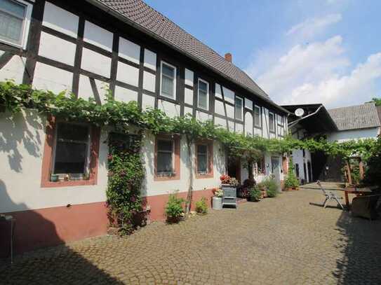 Ehemaliges Bauernhaus mit Fachwerk, viel Charme und riesiger Scheune direkt an einem Biotop. Über 1