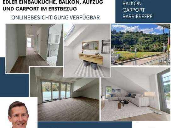 Über den Dächern von Oberkirch! Gehobene 2-Zi-DG-Wohnung, mit EBK, Balkon, Carport und Aufzug