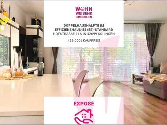 Effizienzhaus-55 (EE)-Standard Doppelhaushälfte Bau 2023 /Solingen. Nur 2% Provision zzgl. MWST