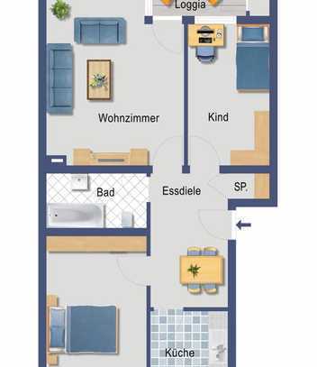 Provisionsfreie Eigentumswohnung zur Kapitalanlage mit ruhigem Sonnenbalkon