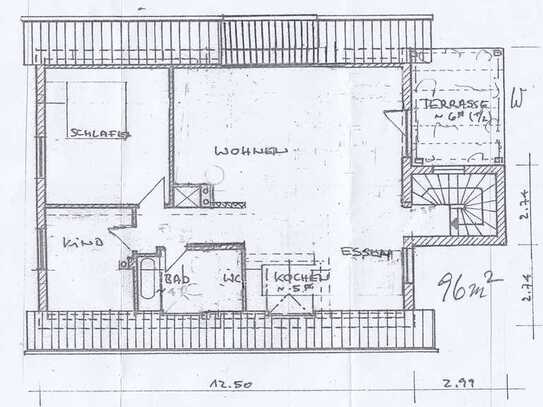 2 1/2 Zimmer PENTHOUSE in München-West, AUBING, Terrasse