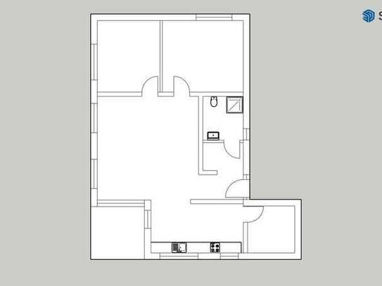 Attraktive 3-Zimmer-Dachgeschosswohnung mit geh. Innenausstattung mit Balkon und EBK in Schliengen