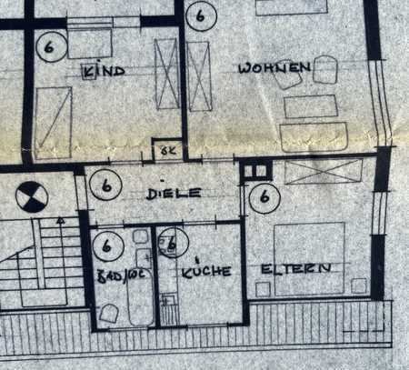 Schöne und modernisierte 3-Raum-DG-Wohnung mit Balkon und EBK in Oldenburg (Oldenburg)