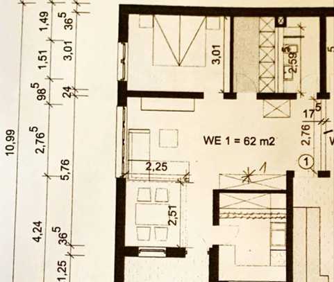 Moderne EG-Wohnung mit zwei Zimmern und Balkon in Troisdorf