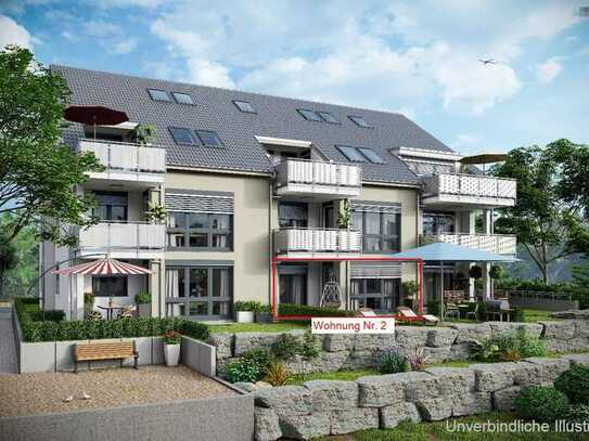 Erstbezug: Stilvolle 2-Zimmer-Erdgeschosswohnung mit gehobener Ausstattung in Sinsheim
