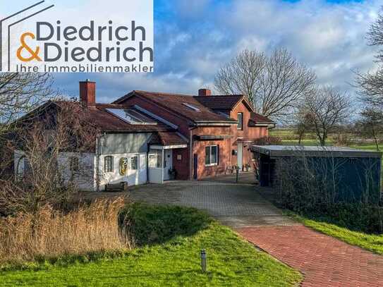 Individuelles Wohnhaus mit 2 Wohneinheiten und Wintergarten direkt am Deich in Wöhrden/Nordseenähe