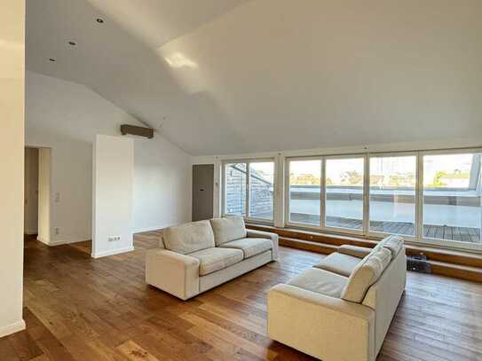 WESTEND BESTLAGE: PENTHOUSE MIT 22qm DACHTERRASSE MIT SKYLINEBLICK, EBK, 2 TL-BÄDERN U. GARAGE